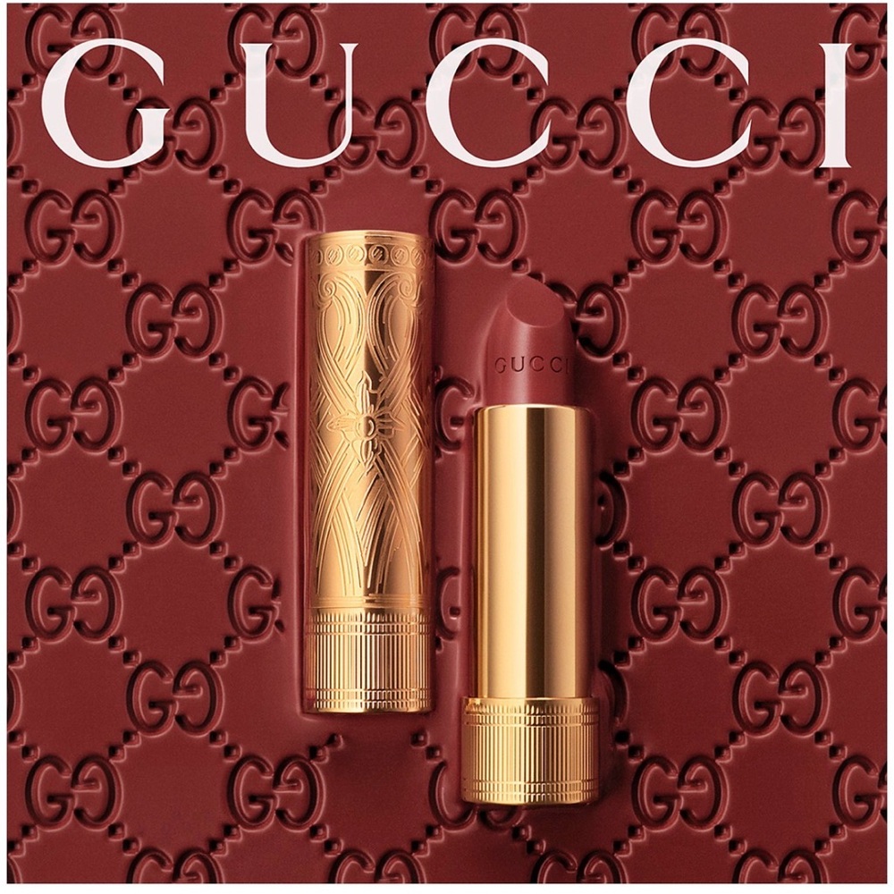 GUCCI ROUGE À LÈVRES SATIN in ELENA SAND 121- NIB Special Edition Design